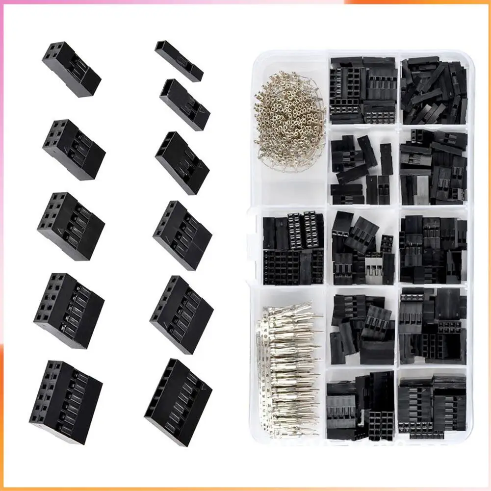 

A93Z 620 шт. разъем Dupont 2,54 мм, кабельная перемычка Dupont, комплект корпуса, обжимные штифты + гнездовой разъем