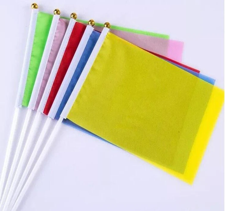 20*28cm Hand Waving Flag Solid Color Flag Banners for Meeting Party Decoration Flag Banner Party Decoration