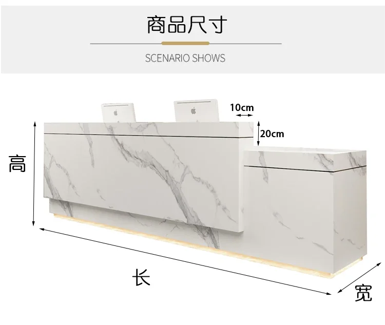 ZzqClothing Store أمين الصندوق صالون تجميل ضوء فاخر بار فندق المؤسسية تقليد الرخام شركة مكتب الاستقبال مكتب الاستقبال