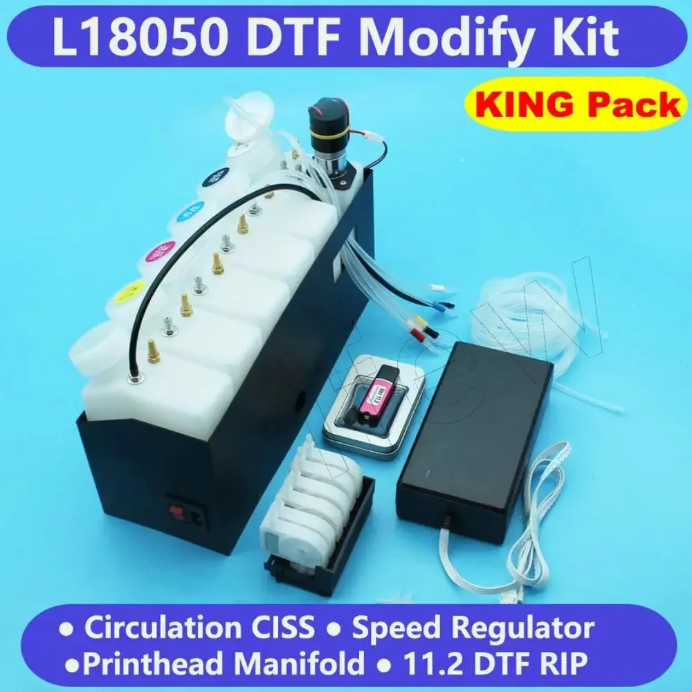 DTF Printer Full Set Modify Kit For Epson ET 8550 L8050 Ink Circulation System RIP 11.2 DTF Print Head Manifold Speed Regulator