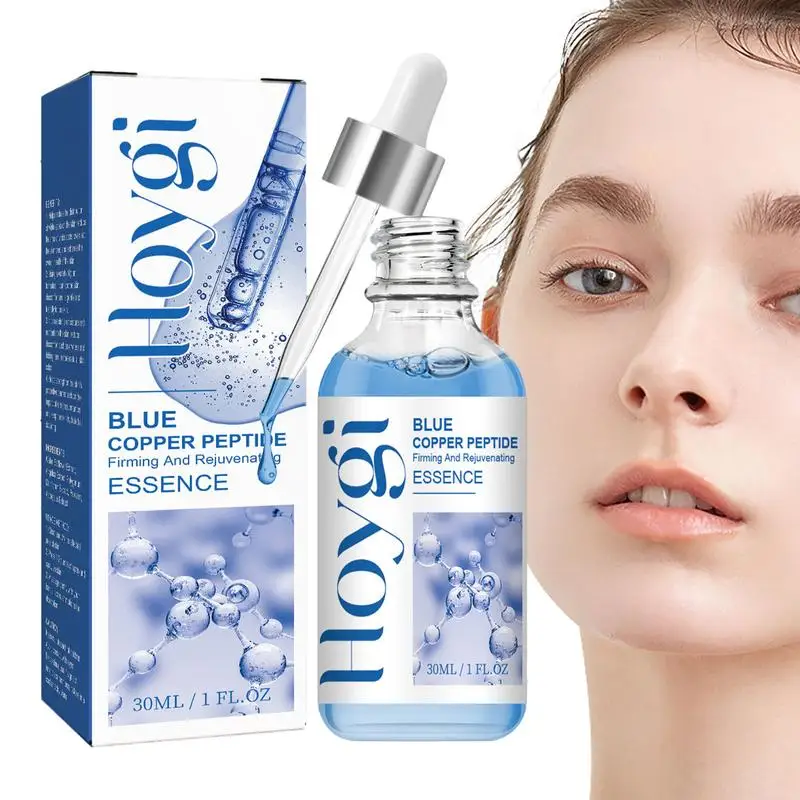 Blue Copper Peptide Serum Lifting Firming Anti-wrinkle Repairs Damaged Skin Face Serum Skin Repairing Tightening Facial Essence