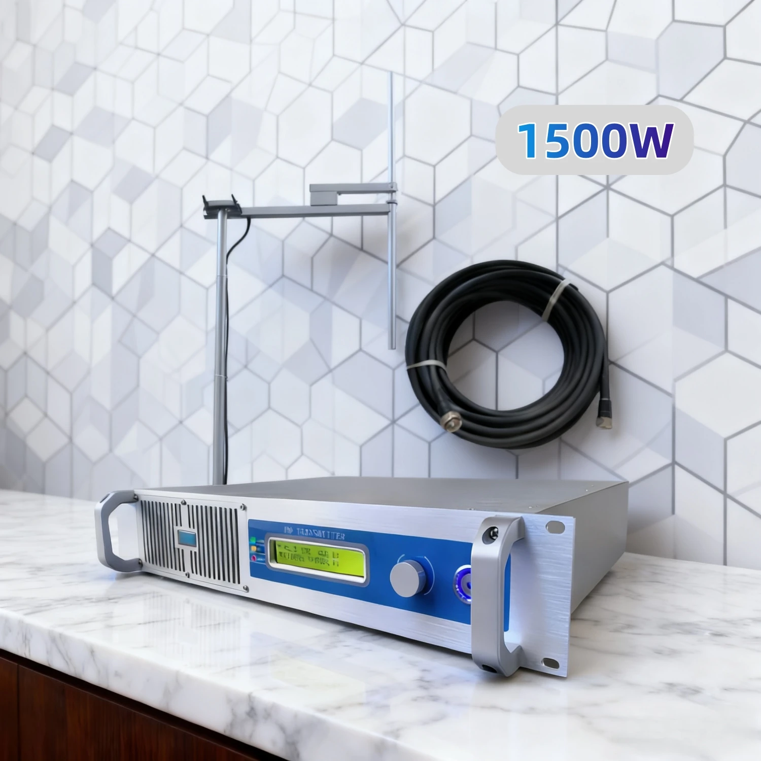 

YXHT-1.5KW(1500W) FM Transmitter Kit 110V/220V , Smart Temperature Control, MPX Input for Radio Broadcast, Church, Resort