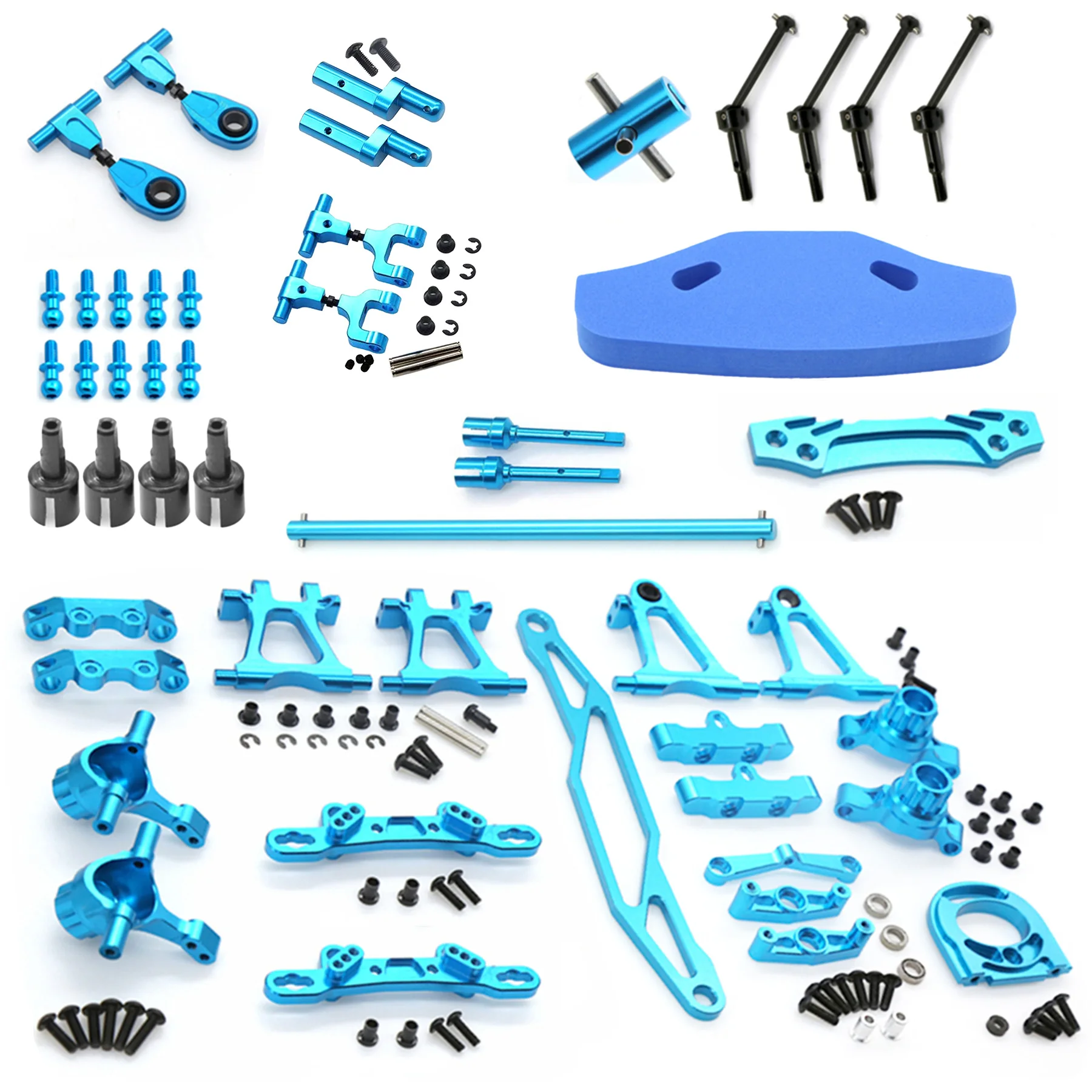 RC TT-02 Full Set Upgrade Part Kit Aluminum Drive Shaft Swing Arm Steering Cup CVD Motor Base For Tamiya TT02 1/10 On Road Car