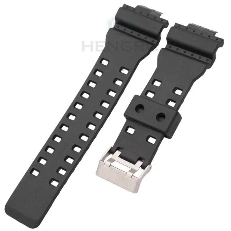 16mm Silicone Rubber Watch Band Strap for G Shock GD-100 G-8900 Replacement Black Waterproof Accessories