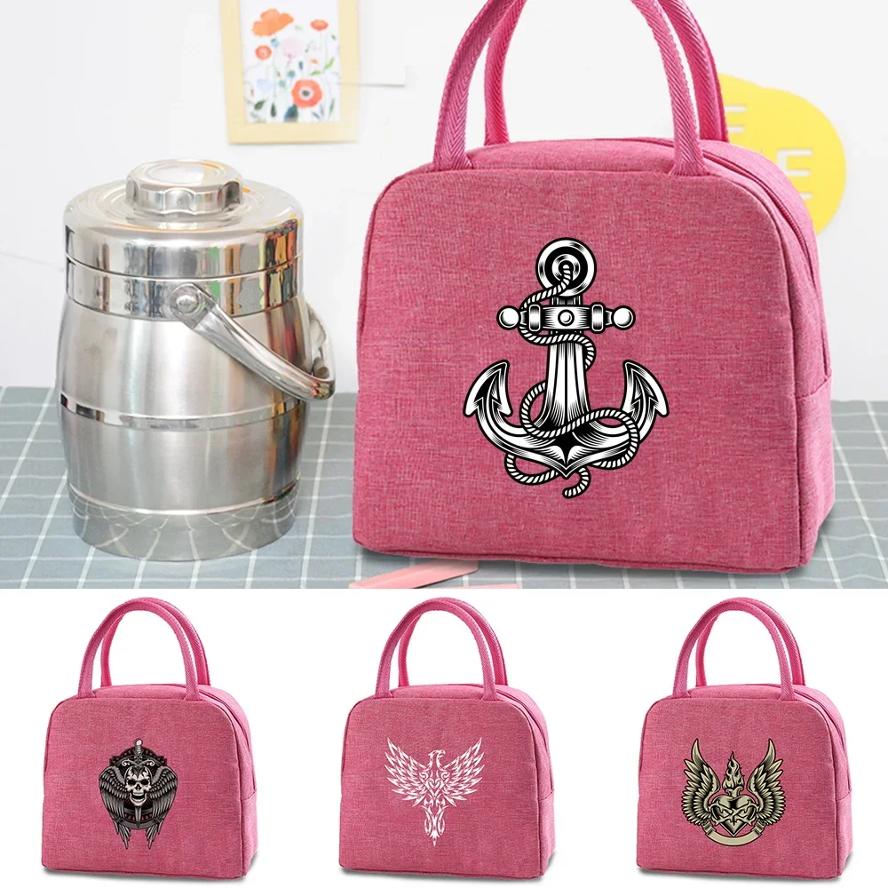 

Insulated Lunch Bags for Women Cooler Bags Thermal Bag Portable Lunch Box Ice Pack Canvas Handbag Food Picnic Bags Dinner Bag