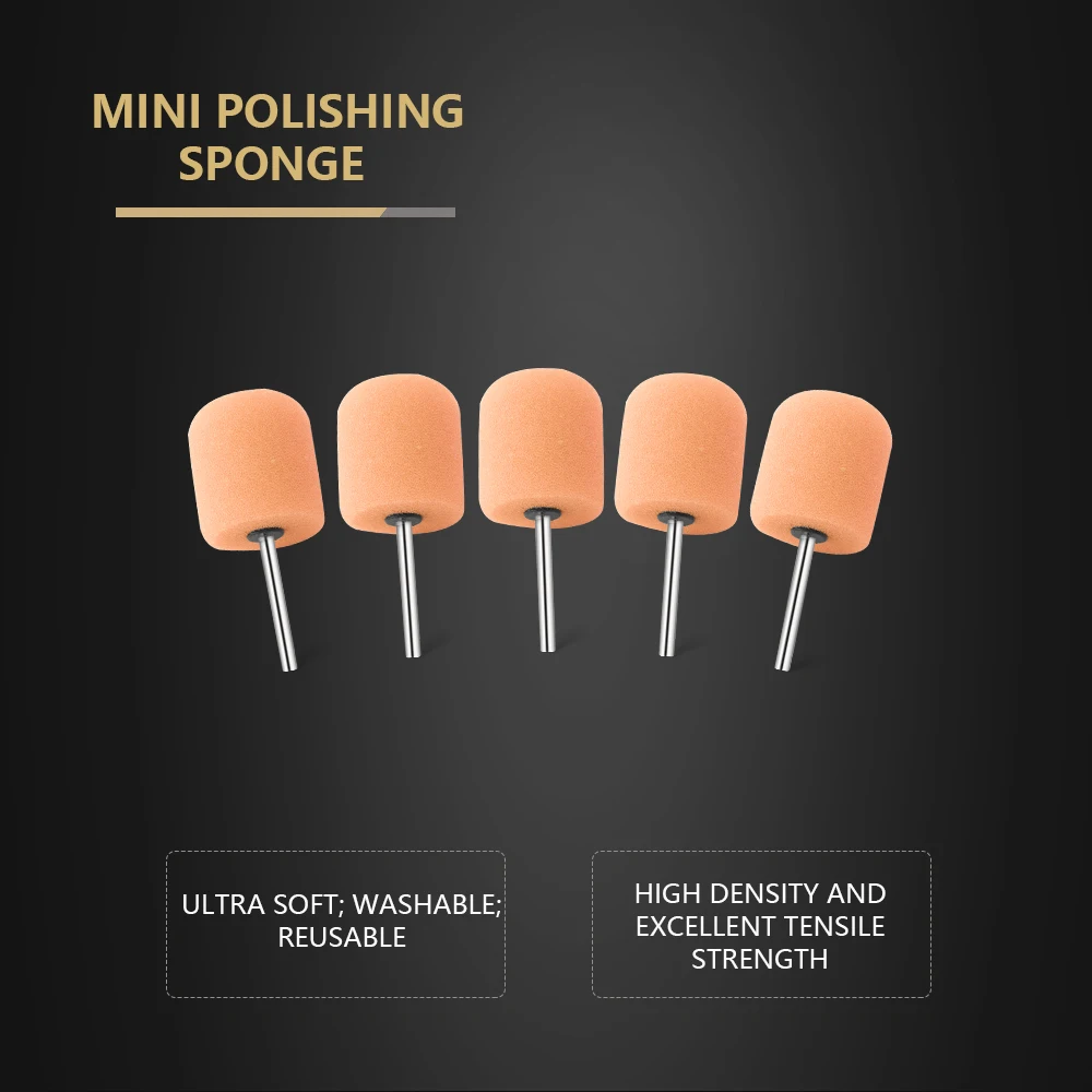 SPTA 5 szt. Pomarańczowy zestaw nakładek polerskich z elastycznym wałem