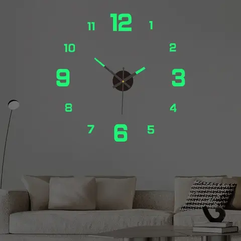 야광 디지털 시계 DIY 입체 벽시계, 무소음 시계, 거실 침실 벽시계, 홈 데코 야광 디지털 시계 DIY 입체 벽시계, 무소음 시계, 거실 침실 벽시계, 홈 데코
