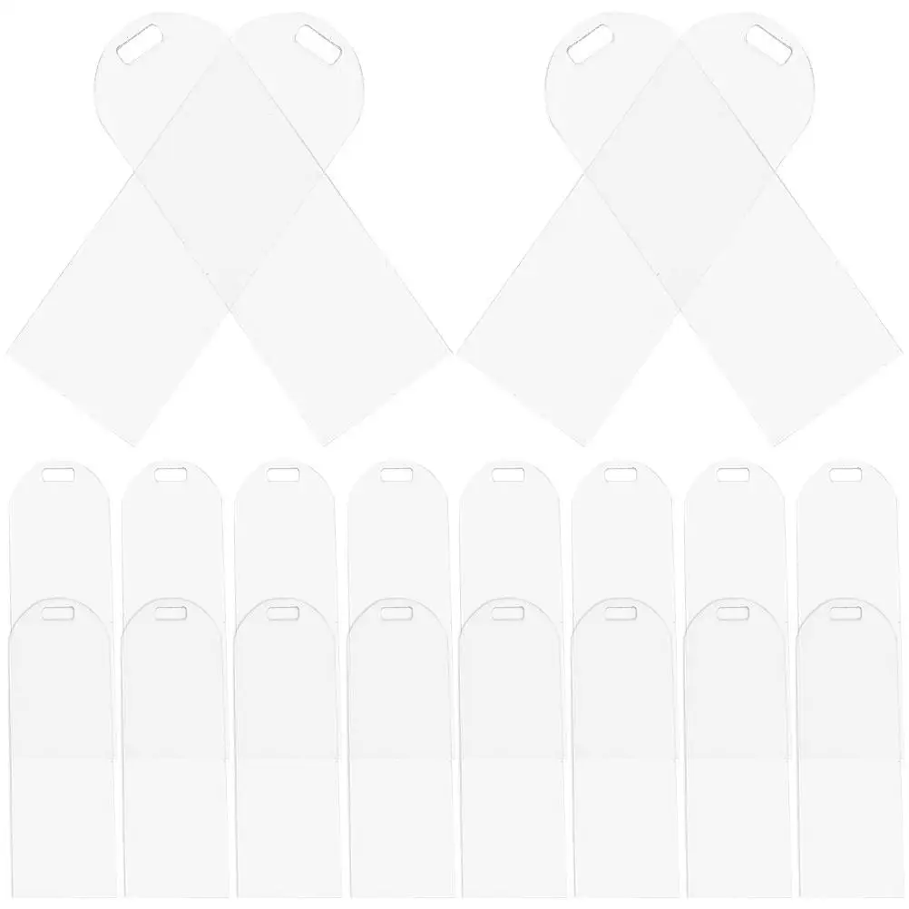 

20 Pcs Transparent Acrylic Blank Bookmarks for DIY Reading Page Markers Lightweight Creative Gifts Student Supplies