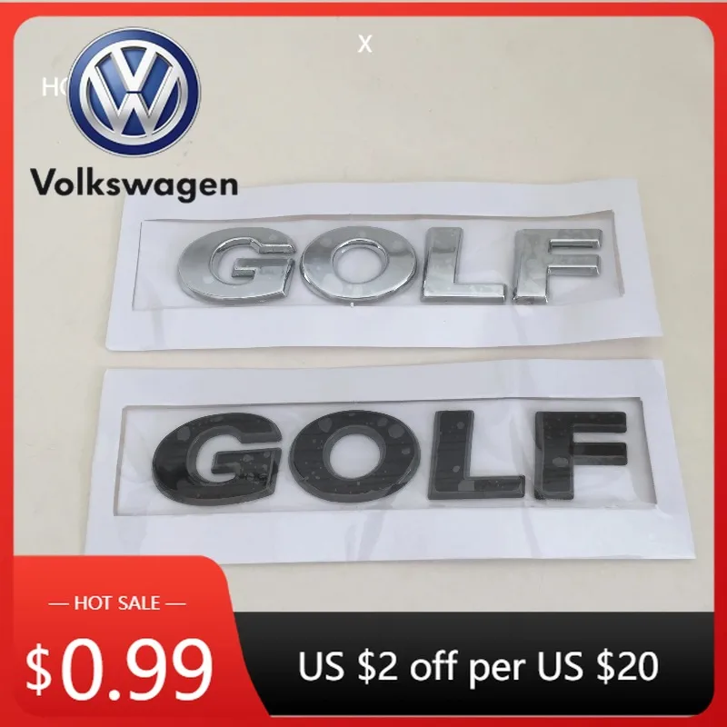 

Car Sticker Valve Stems Caps 2026 Hot VOLKSWAGEN 1pcs 3D ABS For GOLF Car Letter Rear Trunk Bumper Emblem Sticker Badge Decal St