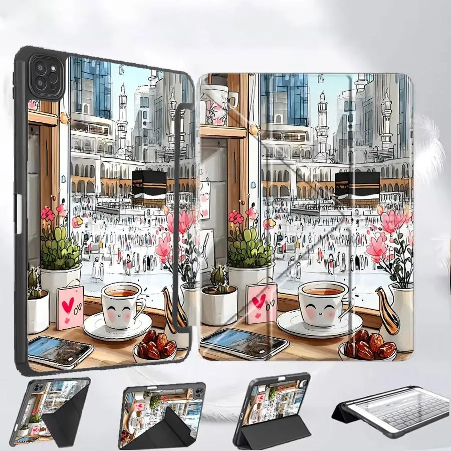 

Tablet Case For iPad Air 4 5 M3 M2 M4 11inch Pro 2025 Mini 6 7 Pro 11th 10th 9th 8th 7th 12.9inch Holder Cover Coffee Afternoon