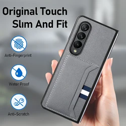 Anti-Scratch Business Leather Folding Case for Samsung Galaxy Z Fold4 fold5 Fold 5 4 Fold3 Fold2 Fold 3 2 5G Card Holder Funda