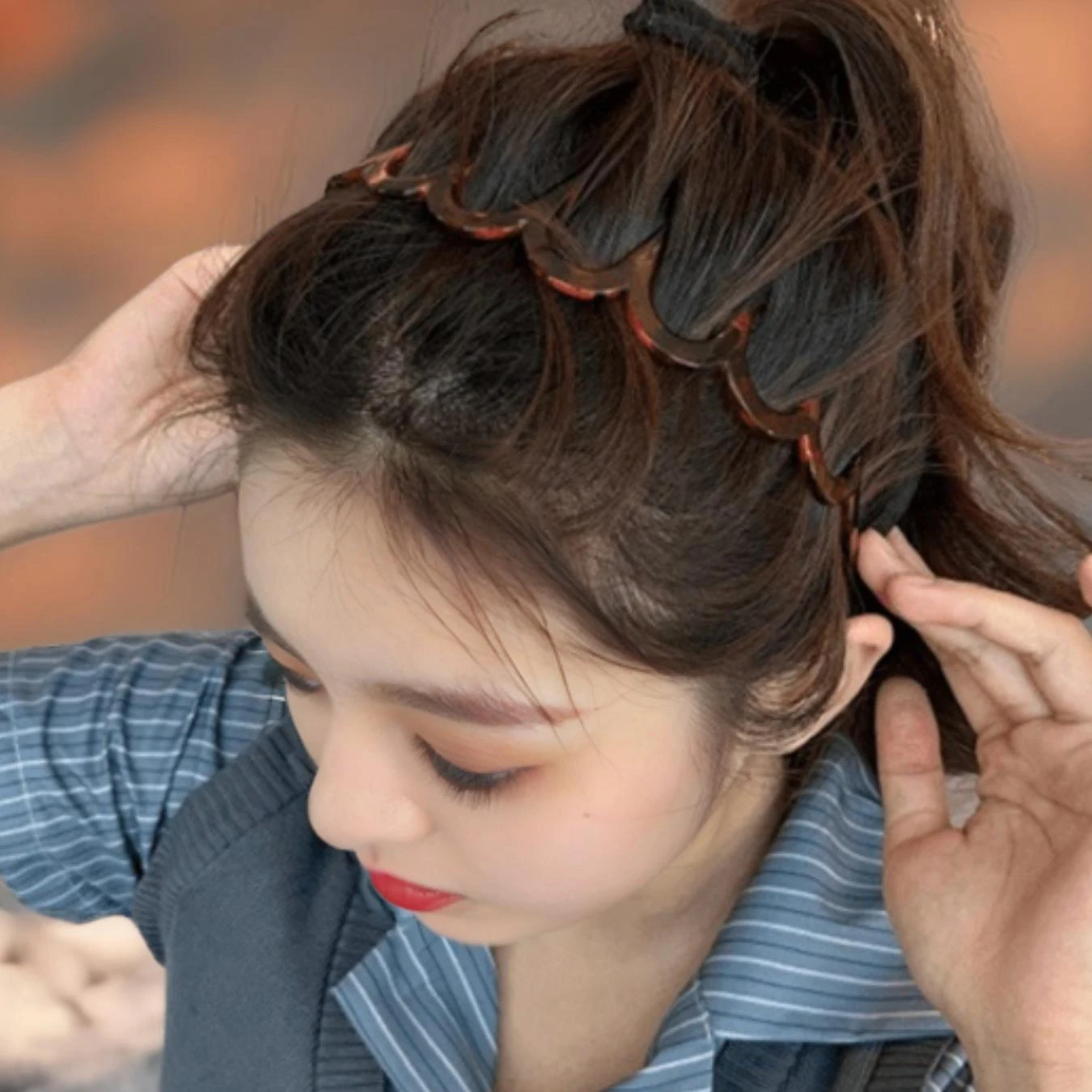 Fashion Wave Headbands for Women Color Retro Tortoiseshell Toothed Non-slip Hair Bands Girl Face Headbands Hair Accessories