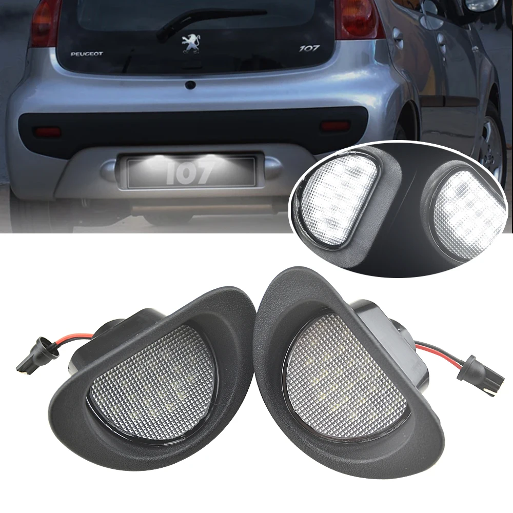 

Fit For Peugeot 107 2005-2014 1Pair LED License Number Plate Light Lamp For CITROEN C1 2005-2013
