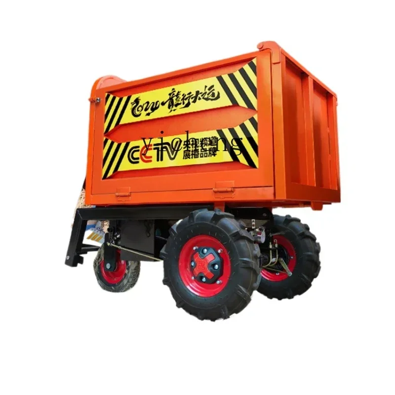 electric bucket cart hand push three-wheeled gray bucket truck tipping bucket carrying manure pulling brick sand