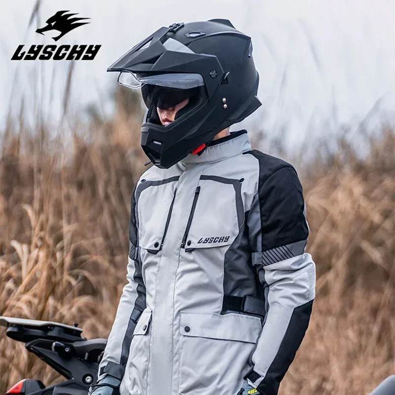 LYSCHY Motocross Jacket Autumn Winter Waterproof Warm Inner Liner Motorcycle Riding Clothing Anti-fall Off-road Jacket Rallysuit