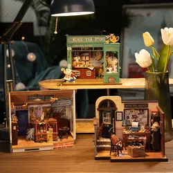 Robotime Rolife Wooden Dollhouse Diy Mystic Archives Series Stem Toy Miniature Dollhouse for Girls for Gifts for Dropshipping