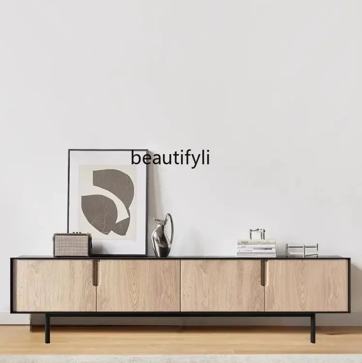 cc182Italian TV Log Color Nordic Modern Living Room Floor Cabinet TV Cabinet R