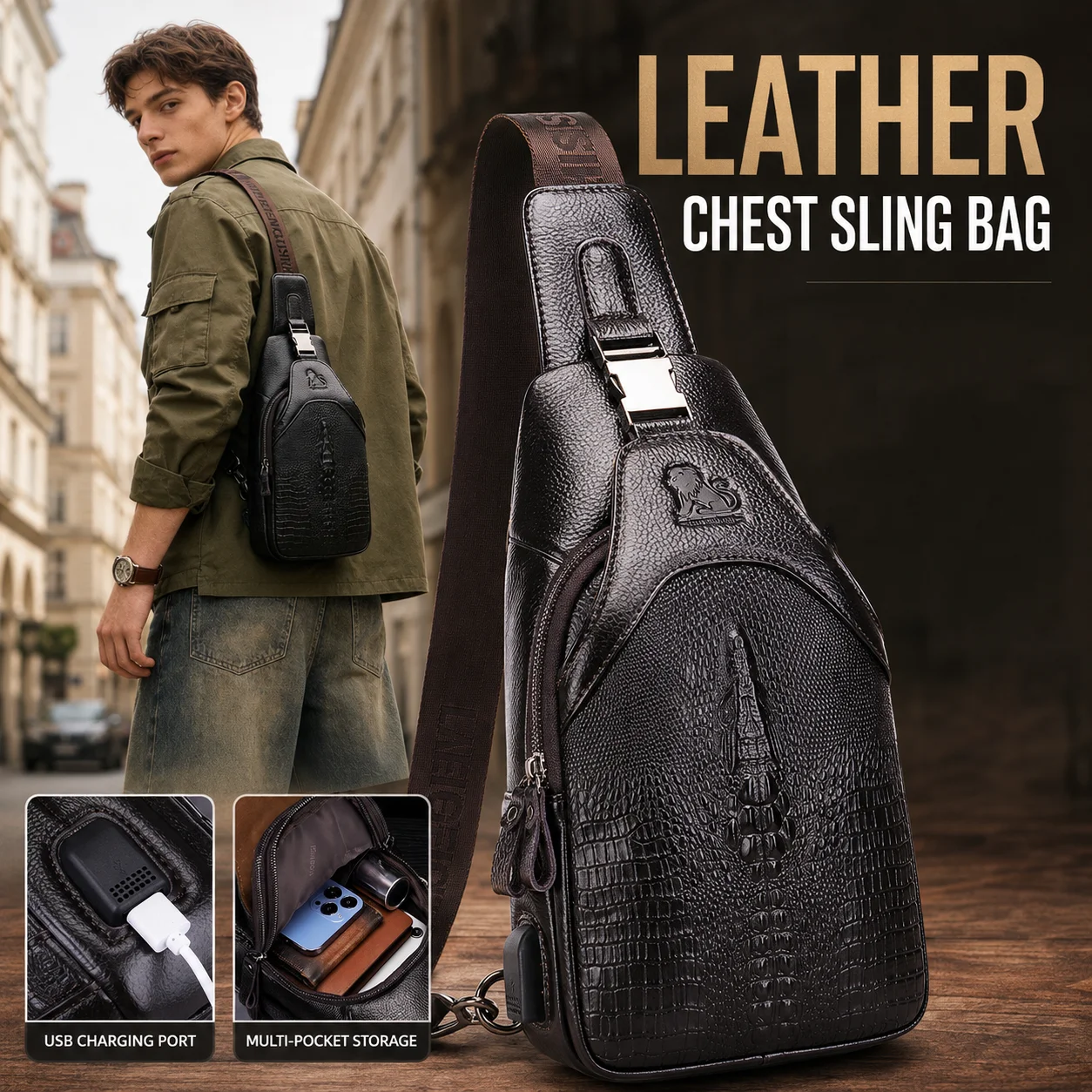men's-crocodile-pattern-leather-chest-bag-usb-charging-crossbody-shoulder-sling-pack-for-travel-work-gym-outdoor-daily-commute