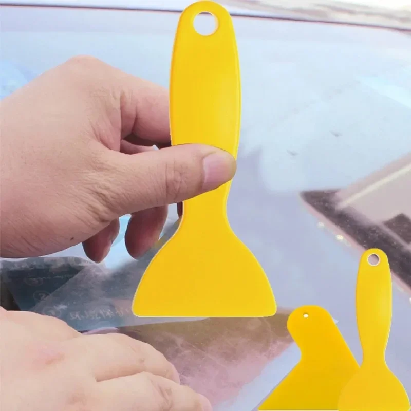 10pcs Mini Car Film Wrap Scraper Tools Yellow Hard Sticker Smoothing Triangle Squeegee Car Window Vinyl Wrap Film Tools