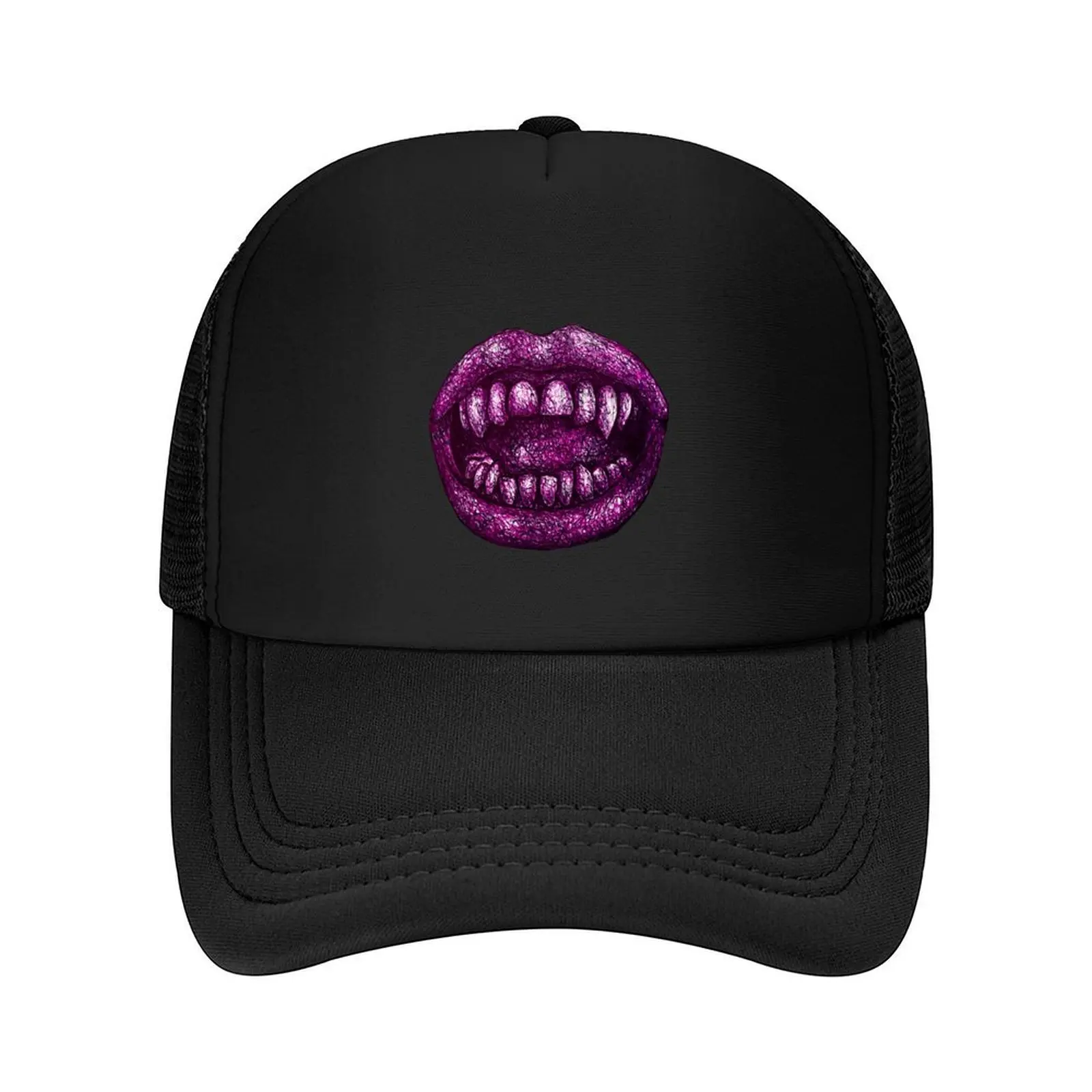 

vampire teeth, pink mouth Baseball Cap custom Hat designer cap cute Rugby Golf Women Men's