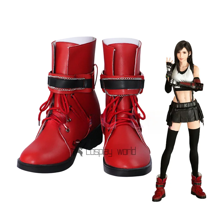 

Final Fantasy Tifa Lockhart Cosplay Shoes Anime Chinese Style Halloween for men Game