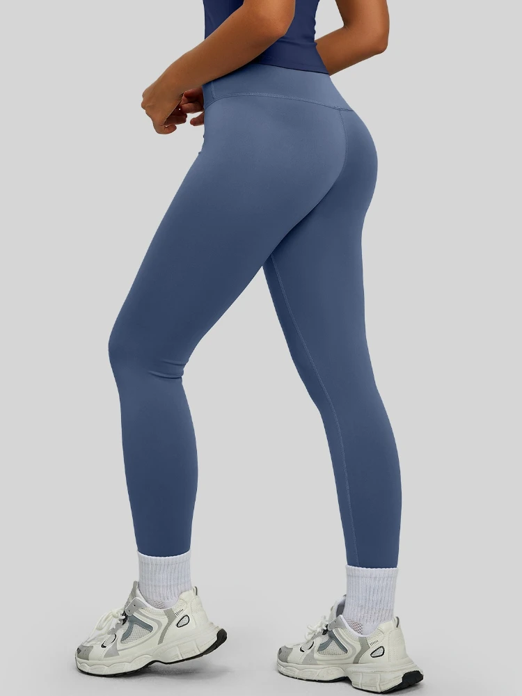 

Solid Color High Waist Yoga Legging Athletic Soft Women Sport Pant Tight Butter Gym Comprehensive Training Jog Back Waist Pocket