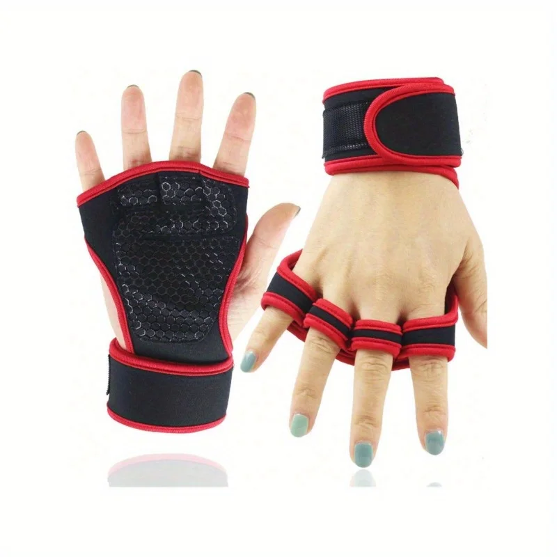 1 Pair Sports Cross Training Wrist Support Weightlifting And Fitness Cycling Silicone Gym Gloves For Men And Women