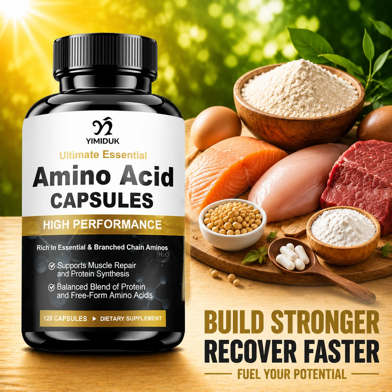 Advanced Amino Acid Complex Supplement, Support Muscle Growth, Boost Energy & Endurance, Reduces Fatigue & Improves Workout