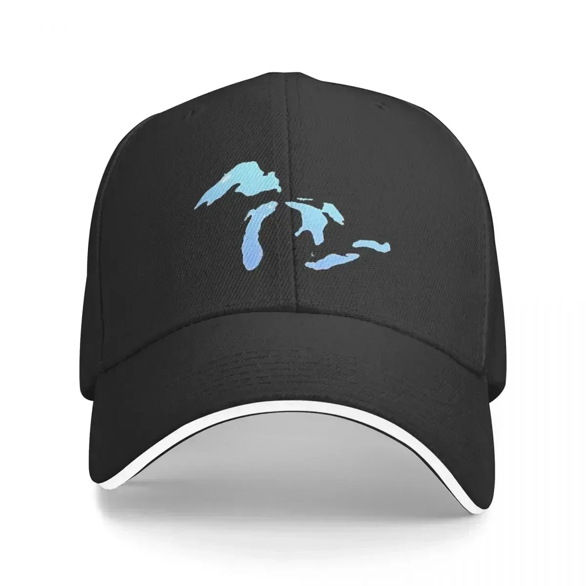 The Great Lakes Unisex Caps Outdoor Trucker Baseball Cap Snapback Breathable Hat Customizable Polychromatic Hats