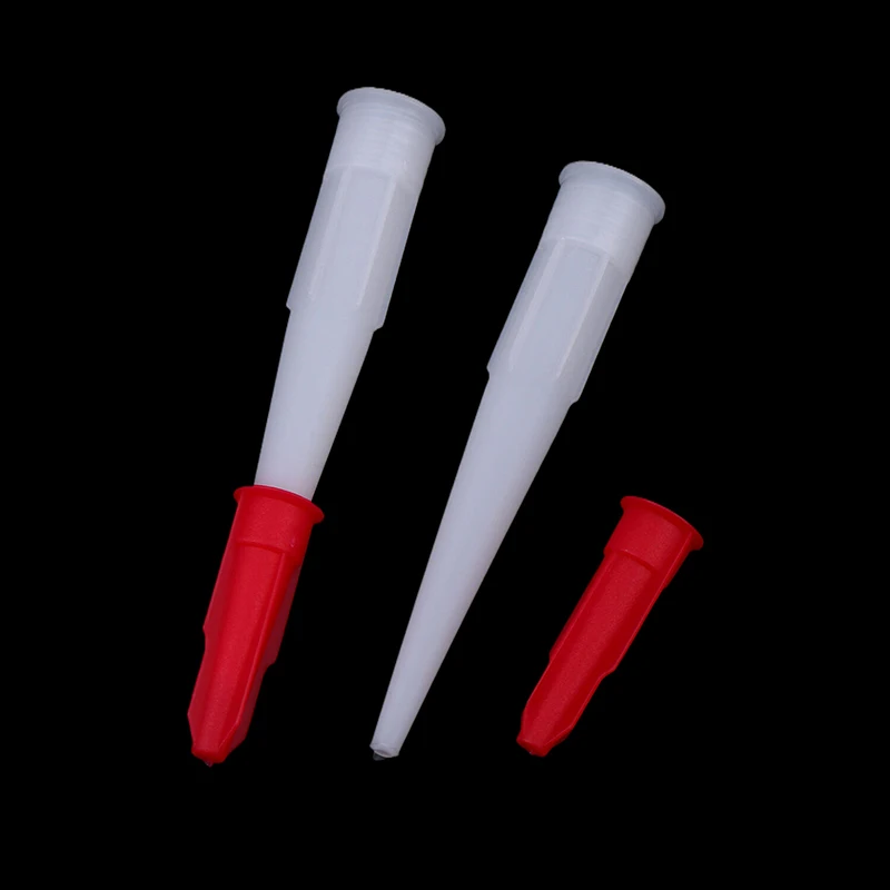 เครื่องมือก่อสร้าง - ฝาครอบหัวฉีดกาว 12 ชิ้นและหัวฉีดเคลือบหลุมร่องฟันสํารอง