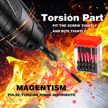 10/20 قطعة لقم مفك براغي Tt10 مضادة للانزلاق ومقاومة للصدمات، مغناطيسية قوية ومقاومة للاهتراء، متوافقة تمامًا مع الأدوات الكهربائية #6