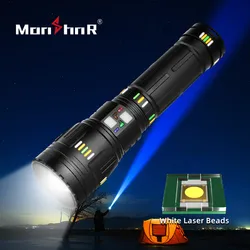 Ultra Powerful LED Flashlight Super Bright Long Range Tactical Zoom Emergency Torch Camping Lantern WIth Power Display Function