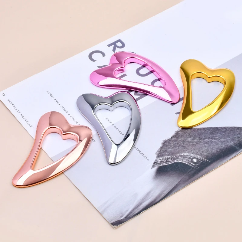 

Heart Shape SPA Massage Zinc Alloy Gua Sha Scraping Massage Scraper Face Massager Acupuncture Guasha Board Massager For Face