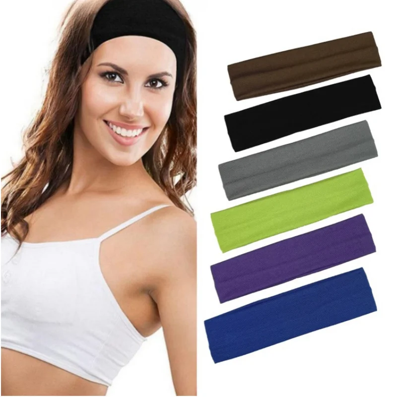 Elastische Baumwolle Haarband Mode Stirnbänder für Frauen Männer solide Lauf Fitness Yoga Haar bänder Stretch Make-up Haarschmuck