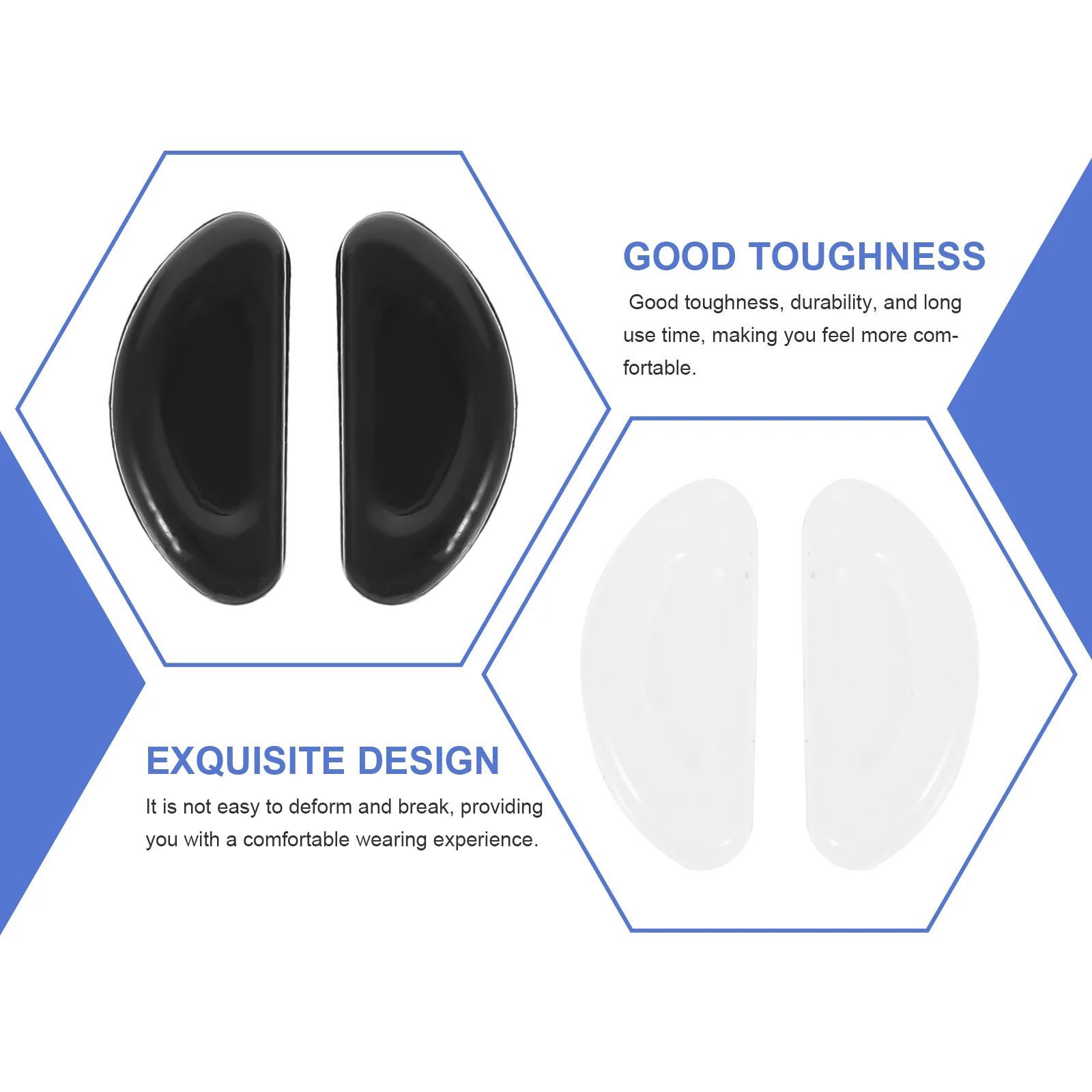 

Silicone Eyeglasses Nose Pads High Frame Non-Slip Adhesive Replacement For Glasses Air Chamber Nose Protectors Eyewear