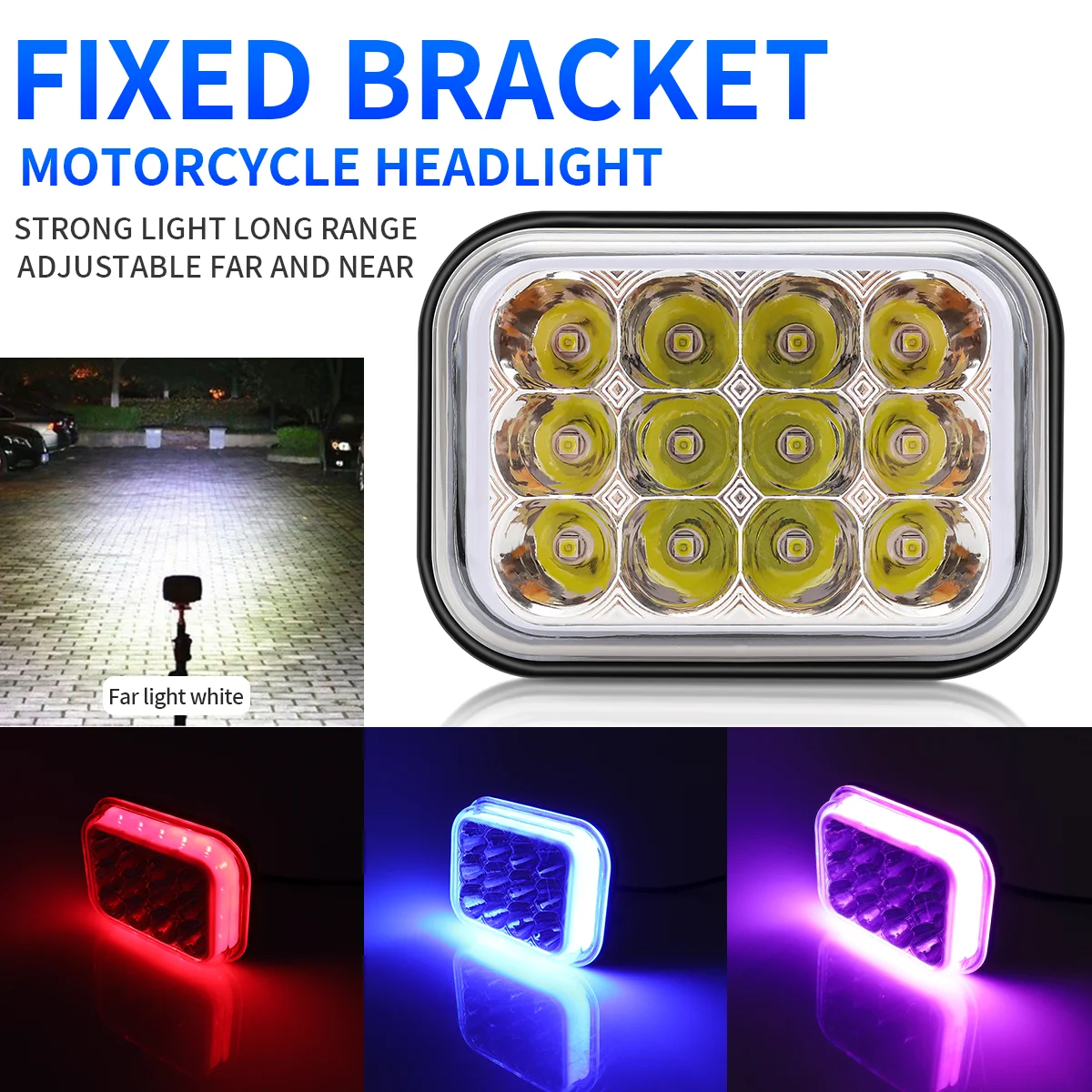 

12 светодиодных стробоскопов для мотоциклетных фар, светодиодный переключатель, вспомогательные рабочие противотуманные фары, лампа-проектор, фара для мотоцикла, ходовые огни 12 В