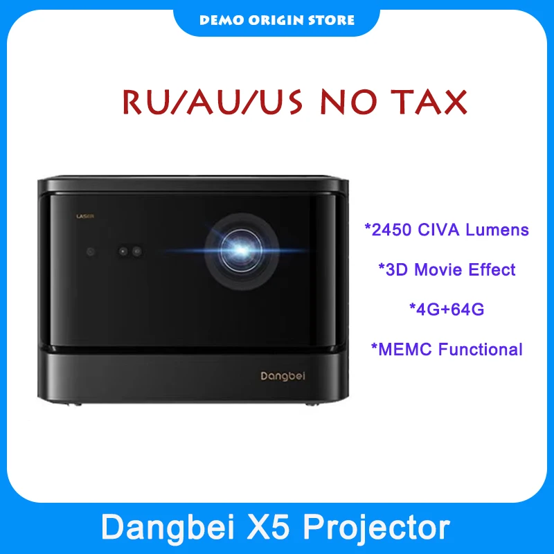 Dangbei X5 1080P Laser Projector 2450CVIA Lumeans WIFI 6 MEMC Functional ALPD Beamer For Home Theater