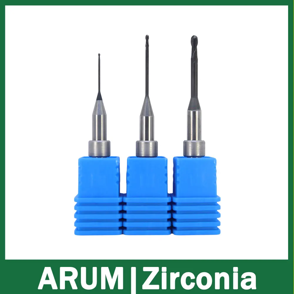 

High-quality Milling Cutters Compatible with ARUM CADCAM for Zirconia with Durable Diamond Coat