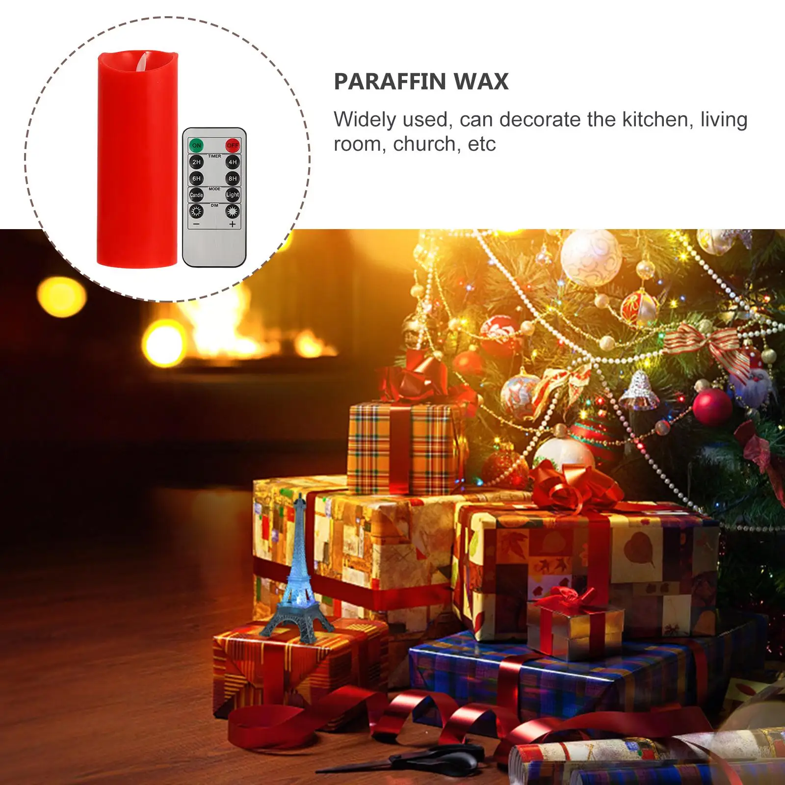 Flickering LED Light Electric Flameless Warm Glow Remote Control Operated Decorative Accent LED Candles