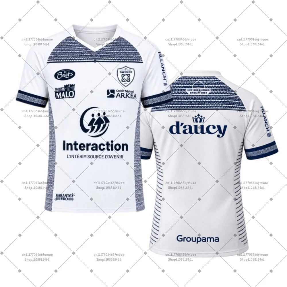 2026/27 New TOP 14 RC Unisex Outdoor Sports Fans Breathable T-Shirt Vannes Men Training Quick-dry Family Match Home Rugby Jersey