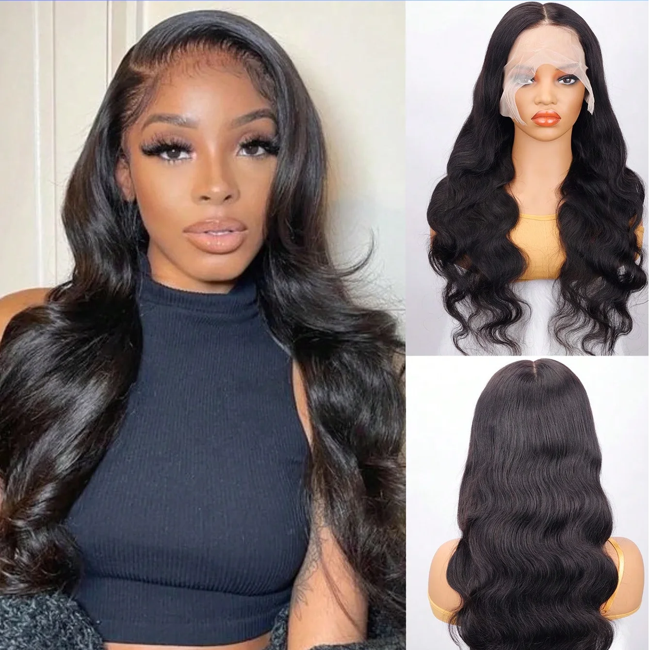 13x6 Body Wave Wigs Human Hair 13x4 Lace Front 180% Density Wigs Human Hair Wigs  for Women 3 Days Delivery