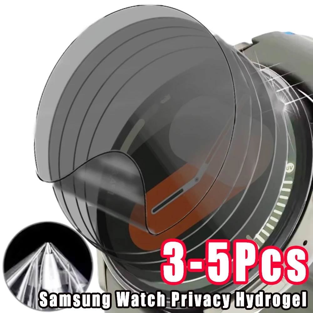 3-5Pcs Privacy Hydrogel Film For Samsung Galaxy Watch 8 40/44mm Protective For Watch8 7 6 5 Classic 43mm 46mm Screen Protector