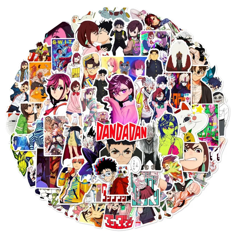 60PCS KPOP DAN DA DAN Movie Anime Fashion Theme Party Scooter Luggage Water Cup Stickers Gift