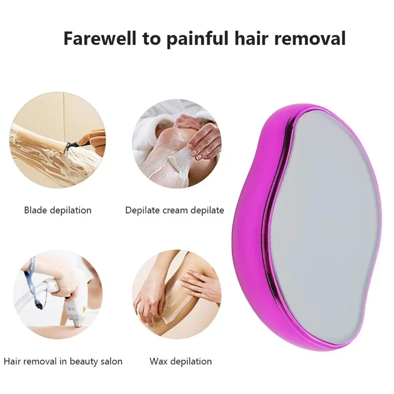 Hot Crystal Physical Hair Removal Eraser Glass Hair Remover Painless Epilator Easy Cleaning Reusable Body Care Depilation Tool