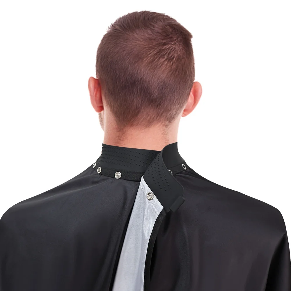 Waterproof Barber Cape Silicone Neckline Ceremonial Dress Haircut Cloth Hidden Buckle Hairdressing Coat Hairdress Gown Supplies