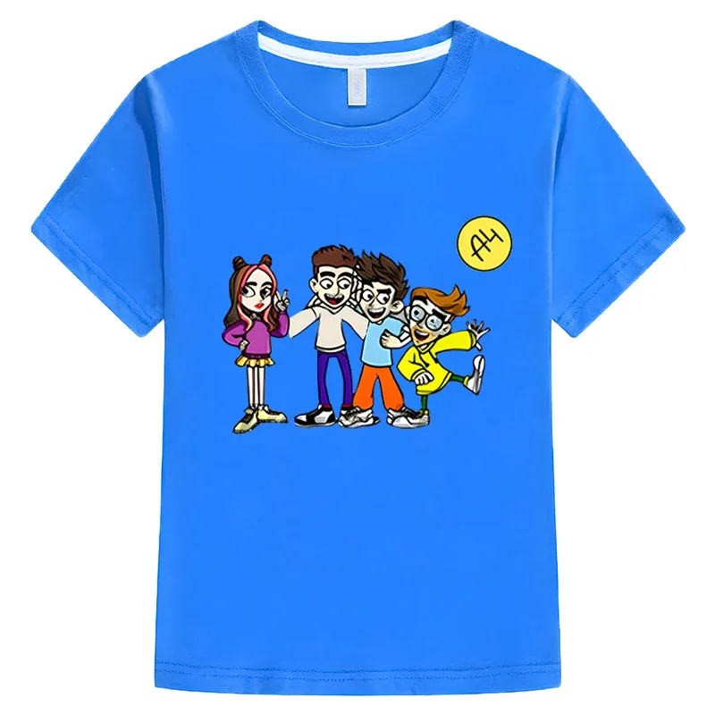 Camisetas de manga corta para niños y niñas, ropa informal de Anime, A4, Vlad, y2k