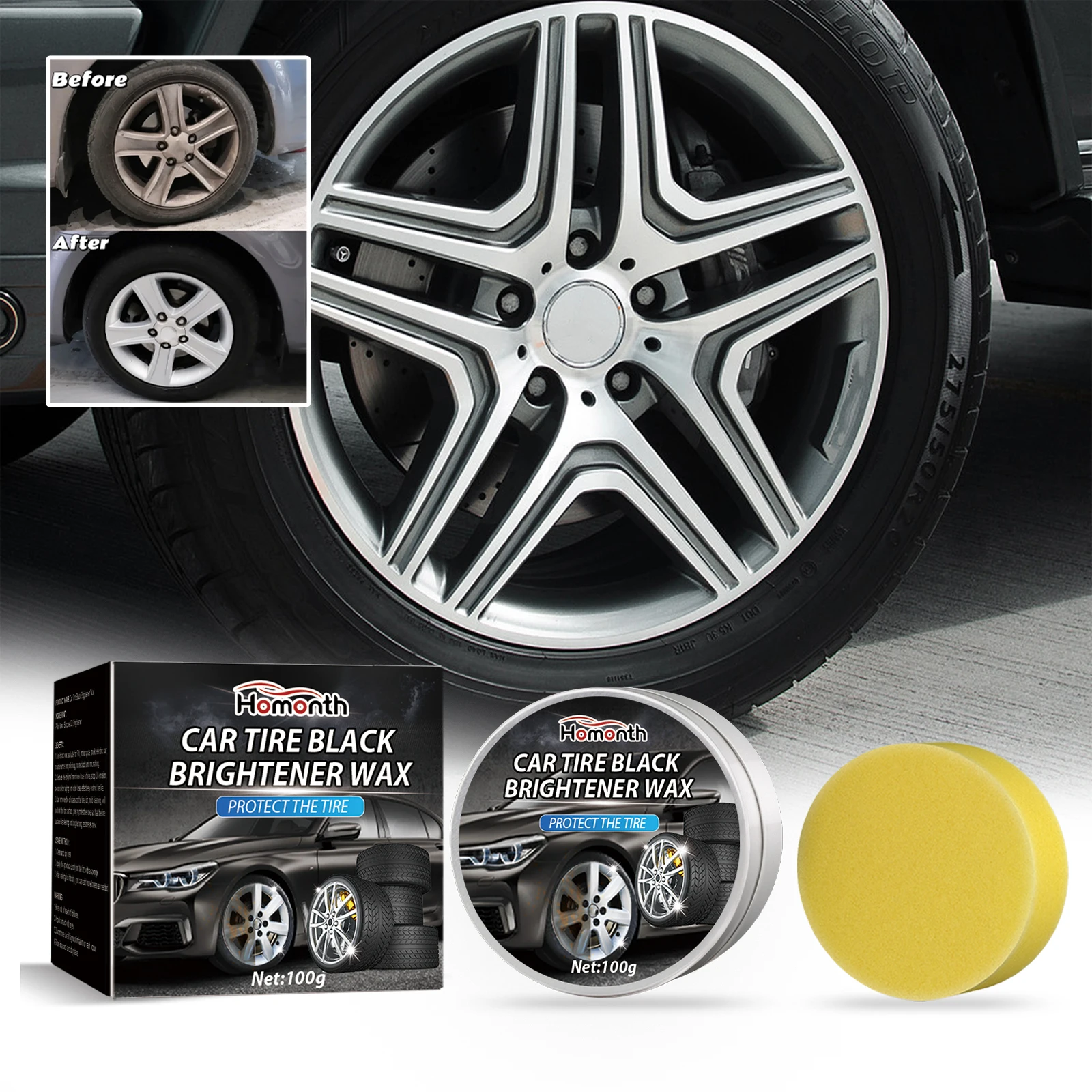 Car Tire Retreading Wax Tire Cleaning & Stain Removal & Rust Removal & Polishing Wheel Retreading Wax