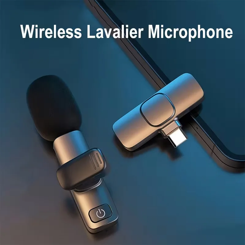Wireless Lavalier Microphone Mini USB-C Mic for iPhone 15/16/17 Android Live Streaming Interviews Christmas Gifts
