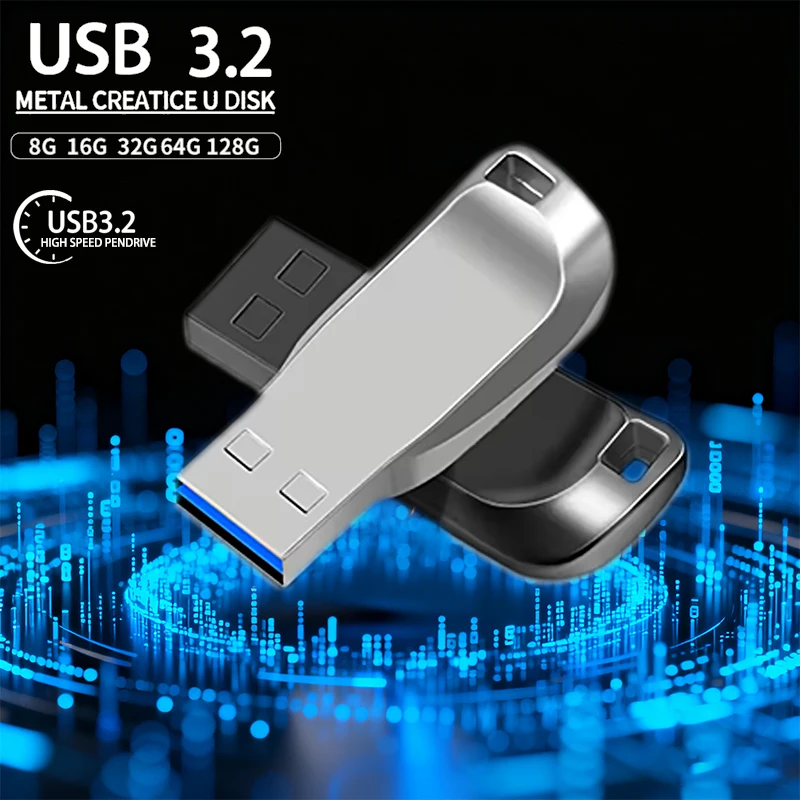 3.2 محرك فلاش USB فائق السرعة 128 جيجابايت USB 3.2 محرك فلاش USB عالي السرعة 64 جيجابايت 32 جيجابايت 16 جيجابايت 8 جيجابايت قلم معدني محرك فلاش USB 3.2 #1
