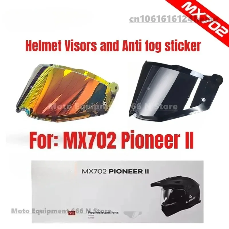 Visores Originales para Casco LS2 MX702, Lentes Doradas y Rojas Universales para Día y Noche, Accesorios para Casco LS2 Original MX702 Pioneer II